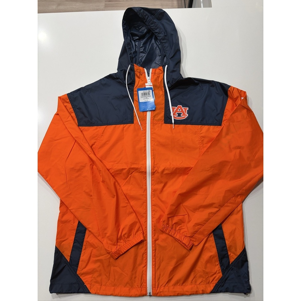 Columbia Flash Challenger II Windbreaker Auburn Men L Orange Hooded Jacket